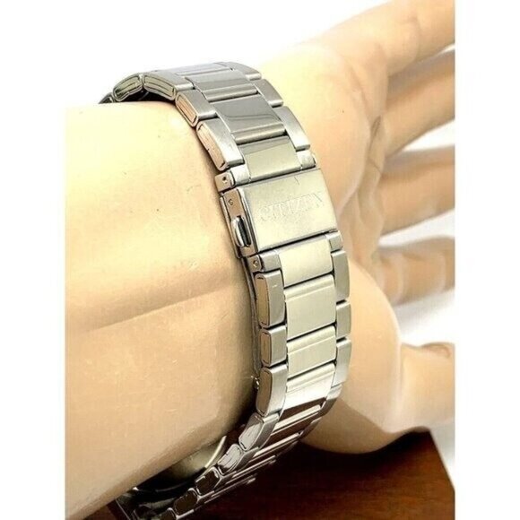 Citizen Men's Watch AN8050-51M Quartz Blue Dial Chronograph Silver Steel 42mm - Picture 11 of 14